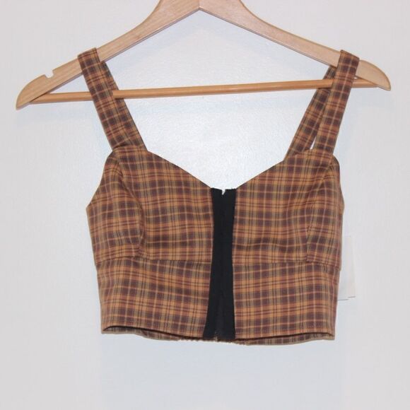 NEW BP Plaid Crop Top Women XS - Picture 2 of 9